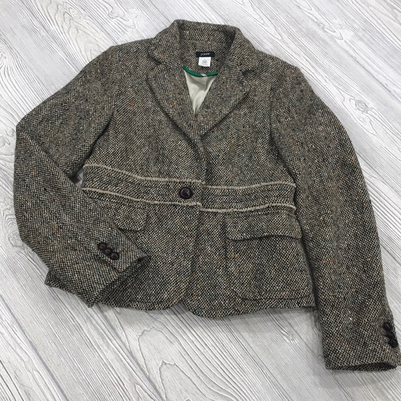 J. Crew Jackets & Blazers - J. Crew Brown Tweed Wool Coat - sz 6